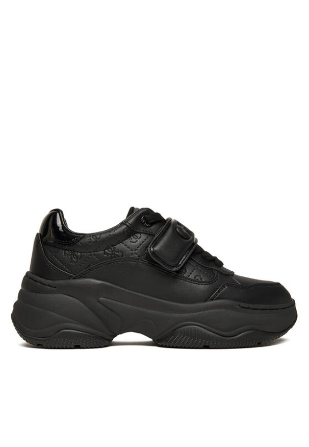 Guess Sneakersy FLFHNN ELE12 Czarny. Kolor: czarny. Materiał: skóra