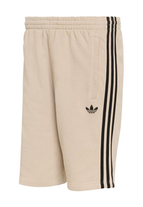 Adidas - adidas Szorty sportowe 3-Stripes KE6681 Beżowy Regular Fit. Kolor: beżowy. Materiał: bawełna. Styl: sportowy
