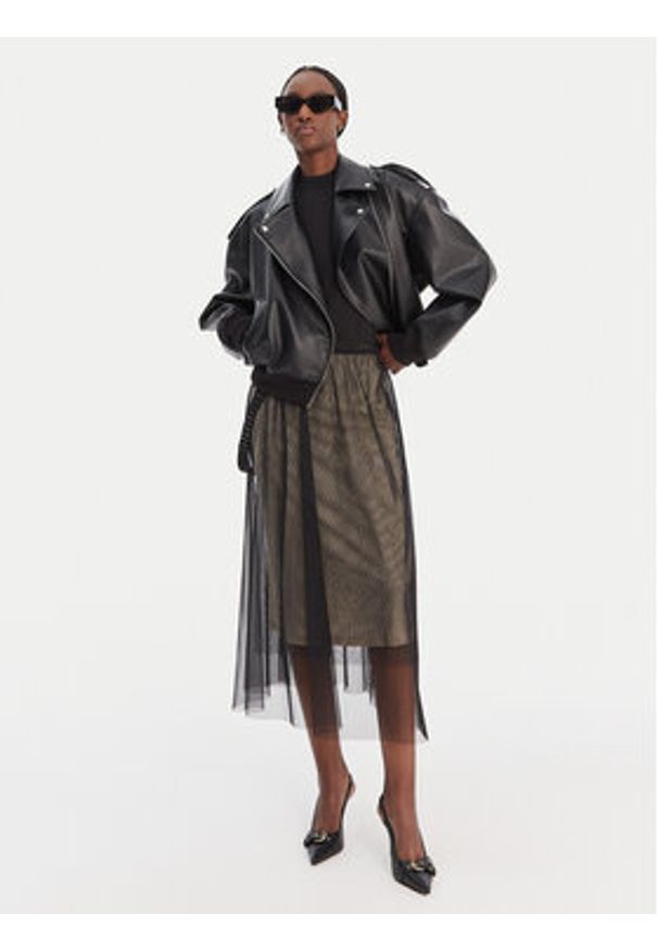 Liu Jo Sport Spódnica tiulowa TA6165 J5433 Czarny Regular Fit. Kolor: czarny. Materiał: syntetyk. Styl: sportowy