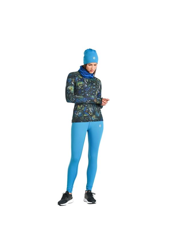 NESSI SPORTSWEAR - Legginsy ocieplane do biegania damskie Nessi Sportswear. Kolor: niebieski