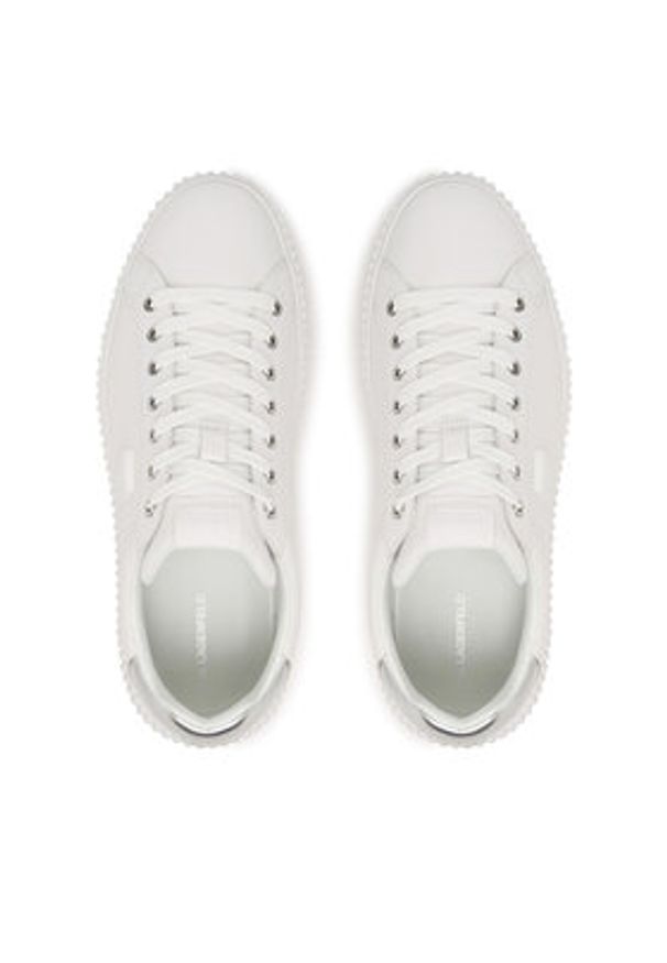 Karl Lagerfeld - KARL LAGERFELD Sneakersy Kaprika KL24270N Biały. Kolor: biały. Materiał: skóra