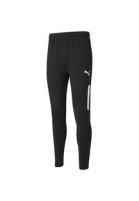 Puma - Męskie Treningowe Spodnie Do Biegania Liga Pro Team. Kolor: czarny. Materiał: dresówka