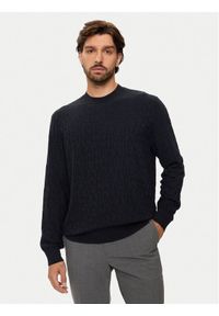 Armani Exchange Sweter 6DZM1R ZM4DZ 1510 Granatowy Regular Fit. Kolor: niebieski. Materiał: wiskoza