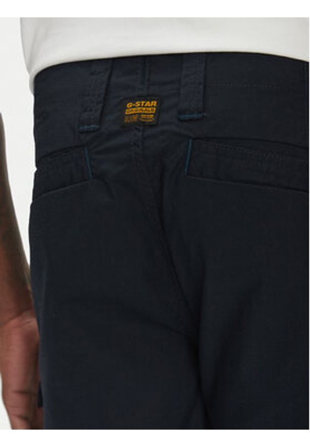 G-Star RAW - G-Star Raw Szorty materiałowe 3D Cargo D26222-D308 Granatowy Regular Fit. Kolor: niebieski. Materiał: bawełna