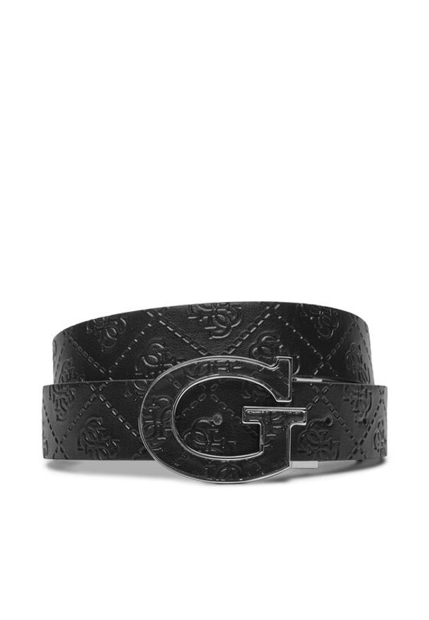 Guess Pasek Męski BMGGDB P4435 Czarny. Kolor: czarny. Materiał: skóra