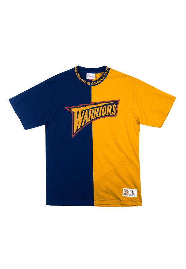 Mitchell & Ness - Koszulka Golden State Warriors nba split color. Kolor: niebieski, wielokolorowy, żółty. Sport: koszykówka