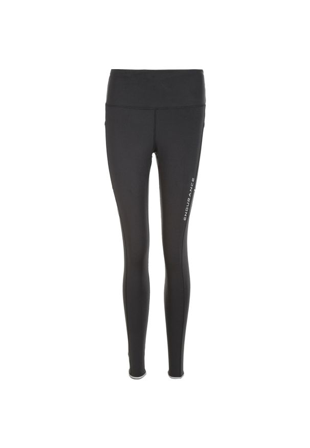 ENDURANCE - Legginsy do biegania damskie Endurance Energy. Kolor: czarny. Sport: bieganie