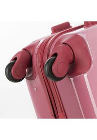 Wittchen - Walizka kabinowa z ABS-u z nadrukiem różowa. Kolor: różowy. Materiał: guma. Wzór: nadruk. Styl: wakacyjny #8