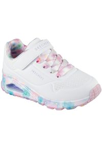 skechers - Adidasy Skechers Uno Gen1 - Fresh Blo, Dzieci. Kolor: biały. Materiał: materiał, syntetyk