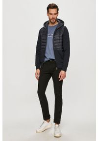 TOMMY HILFIGER - Tommy Hilfiger - Kurtka. Okazja: na co dzień. Typ kołnierza: kaptur. Kolor: niebieski. Materiał: tkanina, bawełna. Wzór: gładki. Styl: casual #3