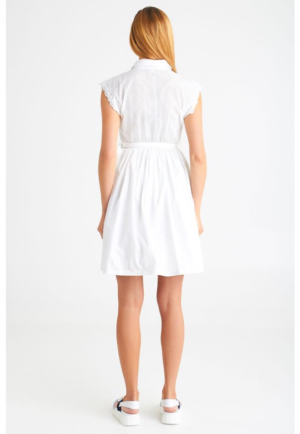 Ermanno Scervino - Sukienka ERMANNO SCERVINO. Materiał: koronka, materiał. Wzór: koronka. Typ sukienki: proste, rozkloszowane. Długość: midi