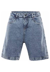 NAQI - Damskie Szorty Denim Nax Ukena - Styl i Komfort. Kolor: szary, niebieski, wielokolorowy. Materiał: elastan, poliester, bawełna. Długość: krótkie