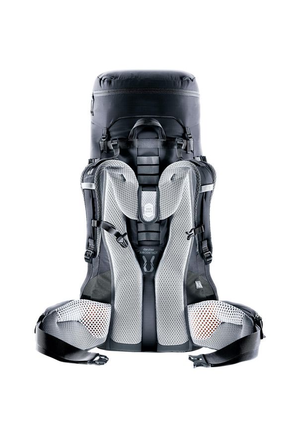 Plecak trekkingowy damski Deuter Aircontact Lite 45 + 10 SL - black/graphite. Kolor: czarny, szary, wielokolorowy. Styl: sportowy