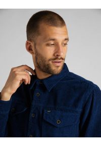 Lee - LEE LOCO PATCH OVERSHIRT RELAXED FIT MĘSKA KOSZULA SZTRUKSOWA WASHED BLUE L68KTQLR 112117181. Materiał: sztruks #6