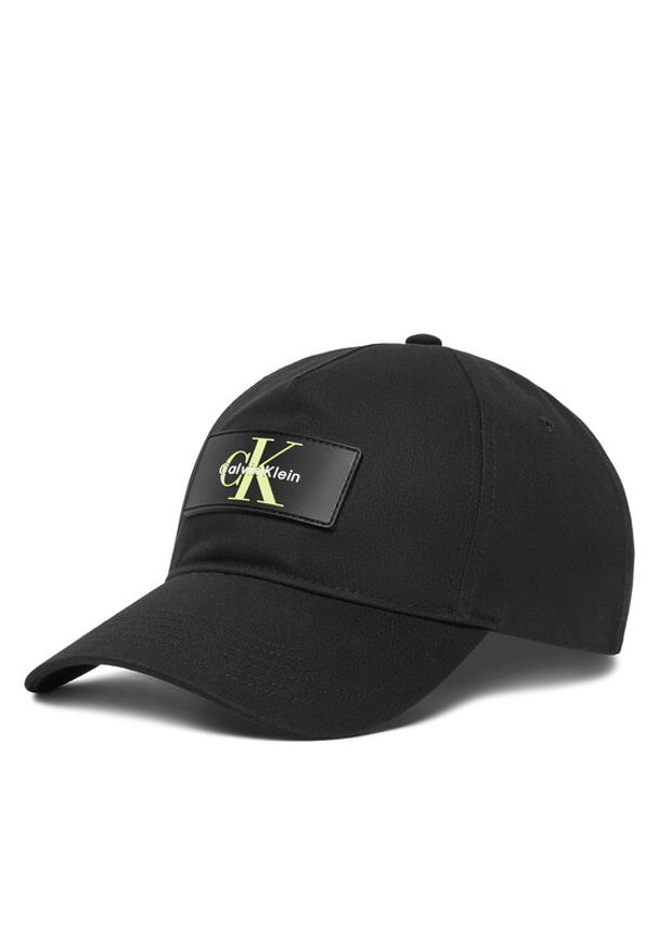 Calvin Klein Czapka z daszkiem Logo LV04D5042G Czarny. Kolor: czarny. Materiał: materiał, bawełna