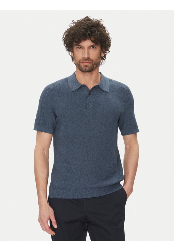 Michael Kors Polo CS560GO469 Niebieski Regular Fit. Typ kołnierza: polo. Kolor: niebieski. Materiał: bawełna
