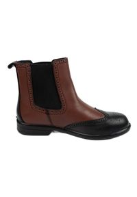 Buty robocze ochronne Lavoro 6036.42 brązowe czarne. Kolor: brązowy, wielokolorowy, czarny. Materiał: skóra. Szerokość cholewki: normalna #1