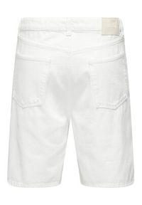 Only & Sons Szorty jeansowe Fade 22031662 Biały Loose Fit. Kolor: biały. Materiał: bawełna #7