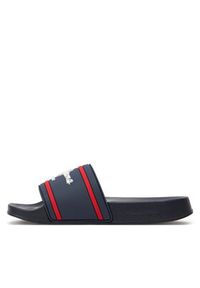 Pepe Jeans Klapki Slider Logo B PBS70054 Granatowy. Kolor: niebieski #5