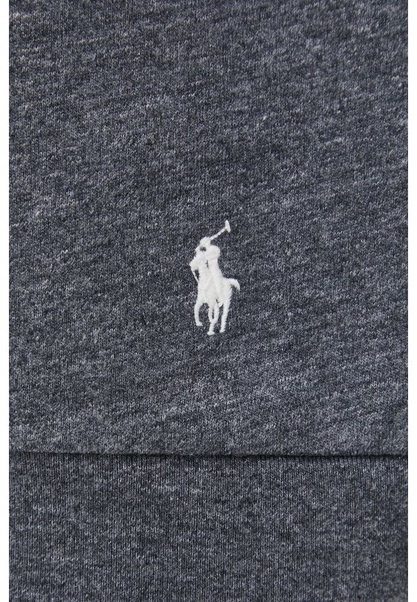 Polo Ralph Lauren bluza kolor szary melanżowa. Okazja: na co dzień. Typ kołnierza: polo. Kolor: szary. Materiał: dzianina. Wzór: melanż. Styl: casual
