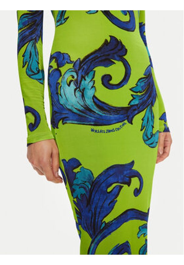 Versace Jeans Couture Sukienka codzienna 78HAO920 Zielony Regular Fit. Okazja: na co dzień. Kolor: zielony. Materiał: wiskoza. Typ sukienki: proste. Styl: casual