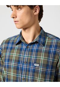 Wrangler - WRANGLER MĘSKA KOSZULA 1 PKT SHIRT GREEN BLUE 112357239 W5X2017986 #5