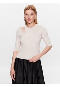 DKNY Sweter P3ASAH40 Écru Regular Fit. Materiał: wiskoza #1