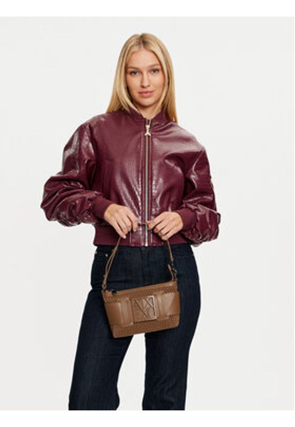Armani Exchange Torebka 942907 4F798 14949 Brązowy. Kolor: brązowy. Materiał: skórzane