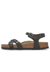 Sandały Birkenstock Kumba Sfb, Skóra Nubukowa Damskie. Kolor: czarny. Materiał: skóra