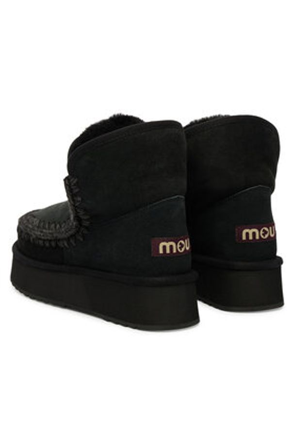 Mou Śniegowce MU.FW681010A Czarny. Kolor: czarny. Materiał: zamsz, skóra