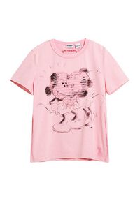 Desigual T-Shirt Core Mickey 26SWTK42 Różowy Regular Fit. Kolor: różowy. Materiał: bawełna #2