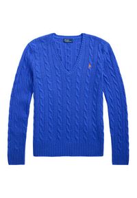 Polo Ralph Lauren Sweter 211971866006 Niebieski Slim Fit. Typ kołnierza: polo. Kolor: niebieski. Materiał: wełna #3