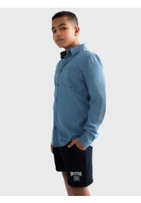 Big-Star - Koszula chłopięca jeansowa niebieska Lucian 300. Kolor: niebieski. Materiał: jeans. Styl: młodzieżowy #6