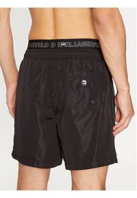 Karl Lagerfeld - KARL LAGERFELD Szorty plażowe Ikonik 2.0 Elastic Med Shorts 235M2213 Czarny Regular Fit. Okazja: na plażę. Kolor: czarny. Materiał: syntetyk #3