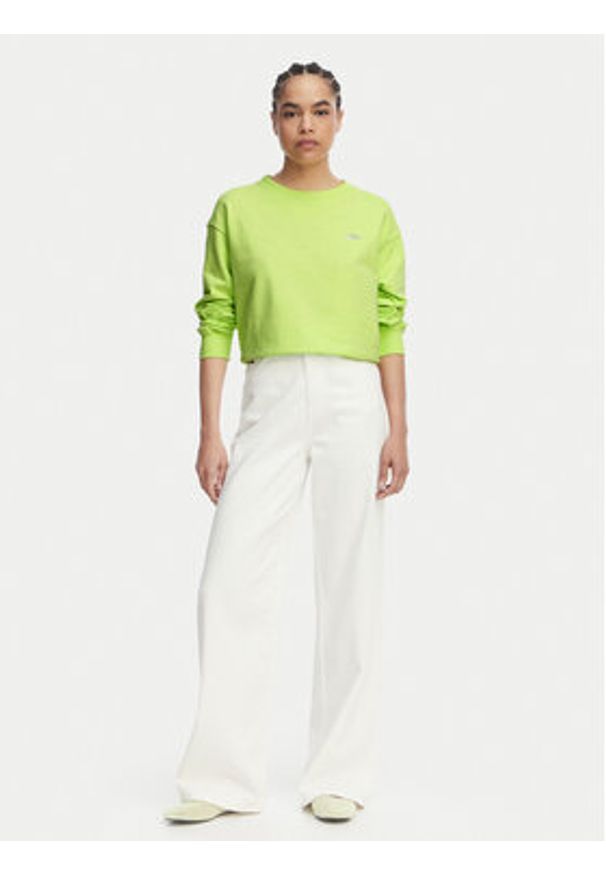 Tommy Jeans Bluza Athleisure Metallic DW0DW22996 Zielony jasny Relaxed Fit. Kolor: zielony. Materiał: bawełna