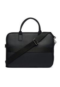 TOMMY HILFIGER - Tommy Hilfiger Torba na laptopa Th Woven Computer Bag AM0AM14094 Czarny. Kolor: czarny. Materiał: skóra #3