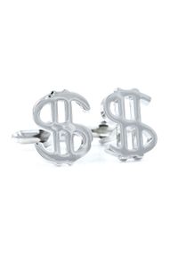 Modini - Srebrne spinki do mankietów - znak dolara U24. Kolor: srebrny #1