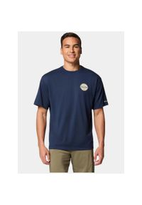 columbia - Koszulka sportowa męska Columbia Cedar Trail Graphic. Kolor: niebieski. Długość rękawa: krótki rękaw. Długość: krótkie. Sport: turystyka piesza #1