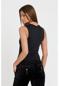 Juicy Couture - JUICY COUTURE Czarny damski top Juicy As Hell Tank, Rozmiar XS. Kolor: czarny #4