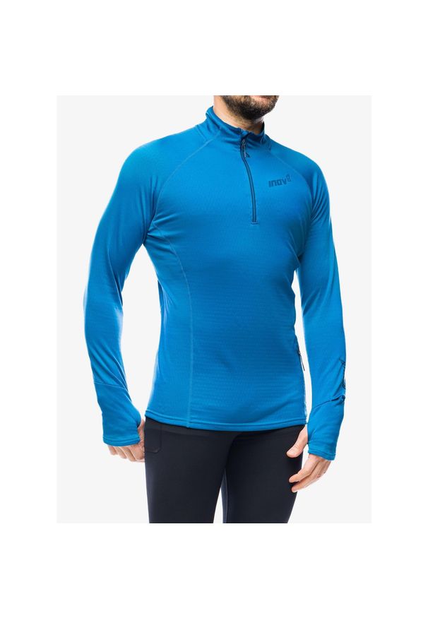Bluza polarowa męska Inov-8 VentureLite Mid HZ. Kolor: niebieski. Materiał: polar