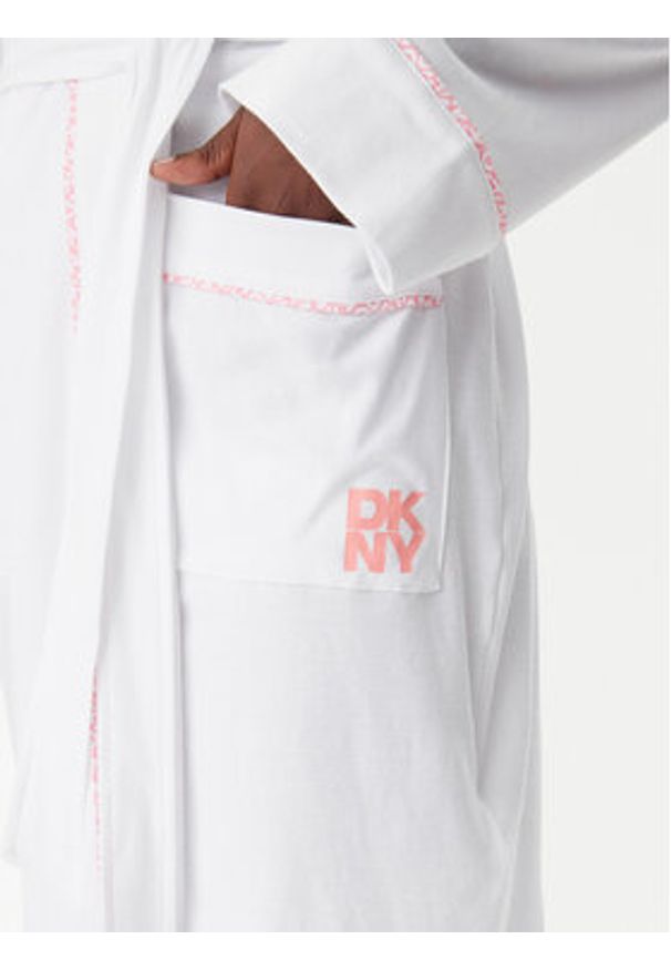 DKNY Szlafrok YI10046 Biały. Kolor: biały. Materiał: bawełna