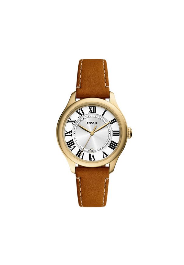 Fossil Zegarek Gilmore ES5397 Brązowy. Kolor: brązowy. Materiał: skóra