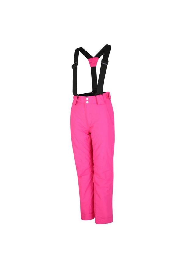 DARE 2B - Spodnie narciarskie dla dzieci Dare2Be Molive z szelkami. Kolor: różowy. Materiał: poliester. Sezon: zima. Sport: narciarstwo