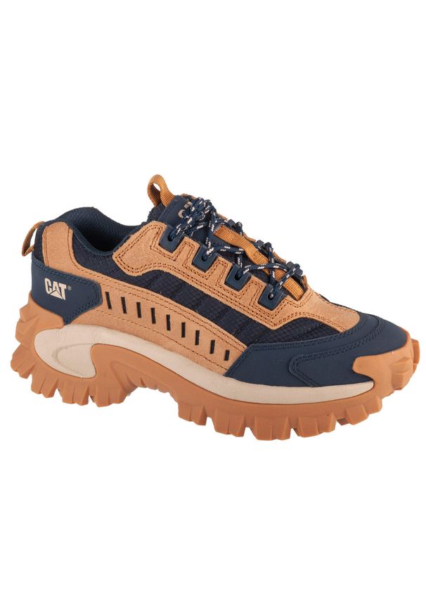 CATerpillar - Buty sportowe Sneakersy męskie, Intruder. Kolor: brązowy. Materiał: materiał, syntetyk, tkanina. Szerokość cholewki: normalna. Sport: turystyka piesza