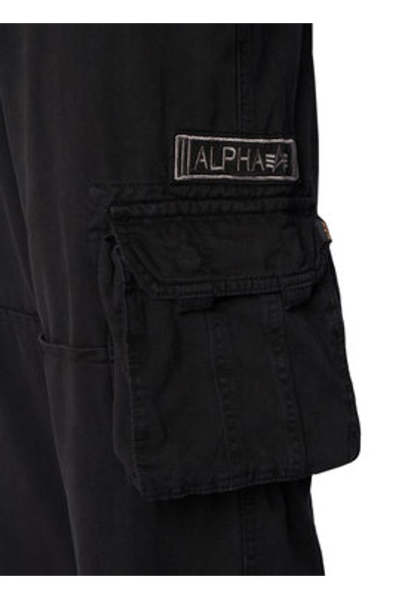 Alpha Industries Spodnie materiałowe Jet 101212 Czarny Straight Fit. Kolor: czarny. Materiał: bawełna