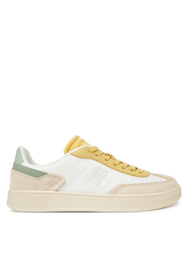 TOMMY HILFIGER - Tommy Hilfiger Sneakersy Th Heritage Sneaker FW0FW08643 Biały. Kolor: biały. Materiał: zamsz, skóra