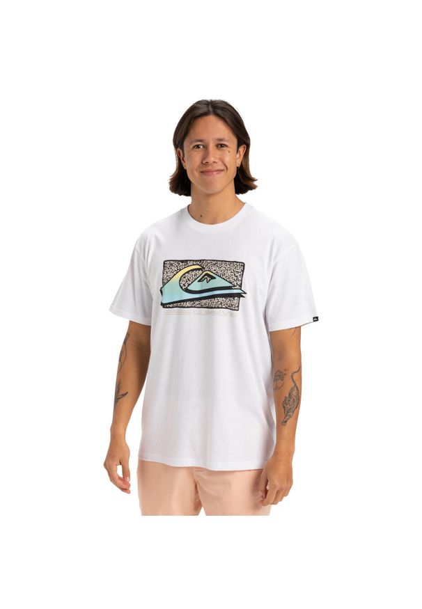 Quiksilver - Koszulka z krótkim rękawem dla Mężczyzn RETRO FADE Biały. Kolor: biały. Materiał: materiał, bawełna. Długość rękawa: krótki rękaw. Długość: krótkie