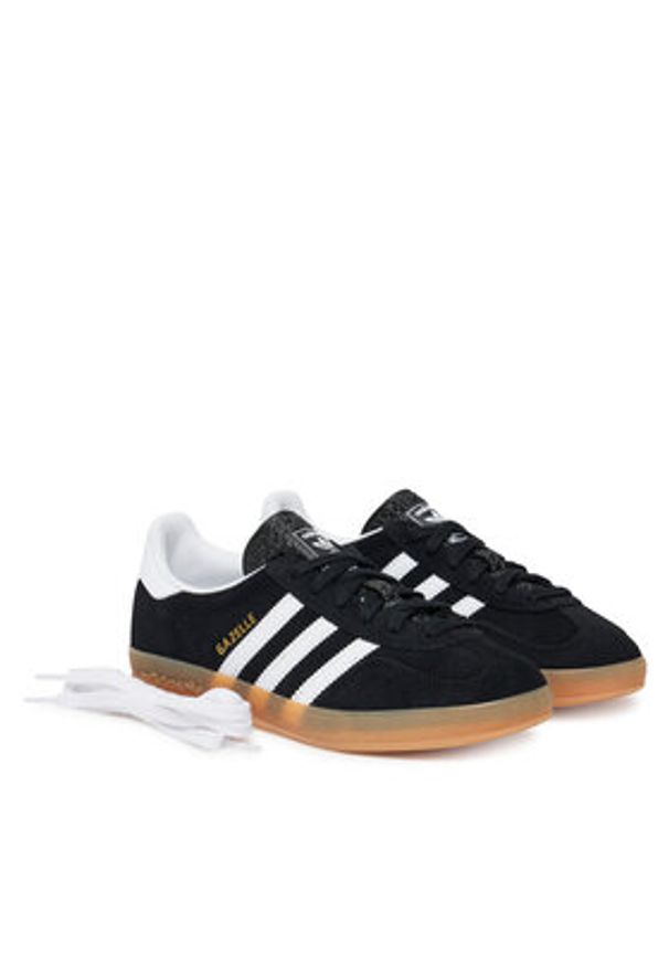 Adidas - adidas Sneakersy Gazelle Indoor JI2060 Czarny. Kolor: czarny. Materiał: zamsz, skóra. Model: Adidas Gazelle