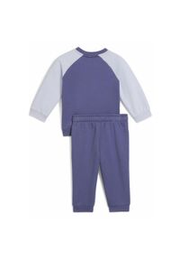 Puma - Zestaw dla małych dzieci Minicats Essentials z raglanową bluzą PUMA. Kolor: niebieski. Materiał: guma, prążkowany. Wzór: nadruk