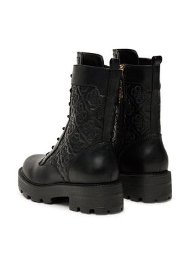 Guess Trzewiki FLTYAN ELE10 Czarny. Kolor: czarny. Materiał: skóra